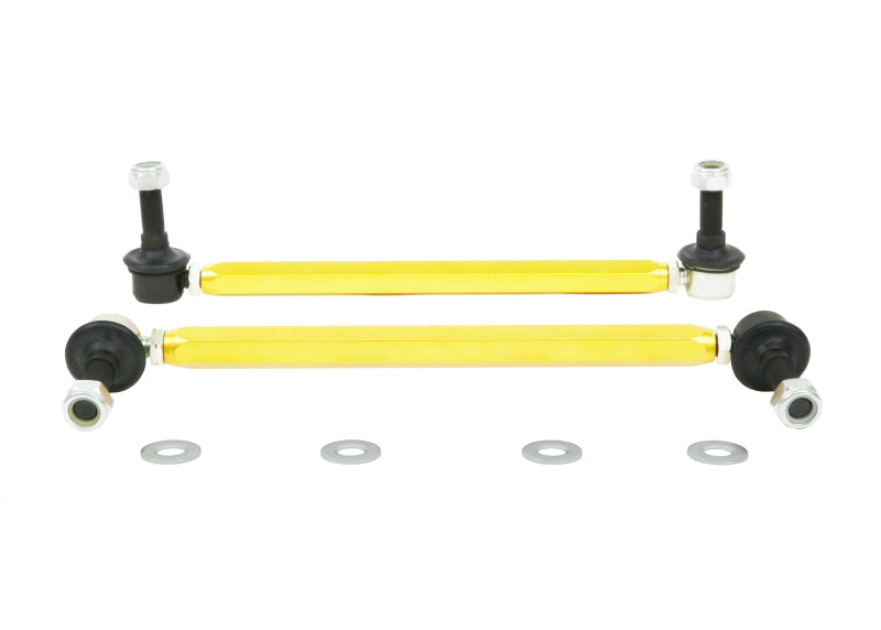 Whiteline KLC180-295 FITS: 18-19 Kia Stinger Front Sway Bar Link Assembly Heavy Duty Adjustable Steel Ball Sway Bar Endlinks