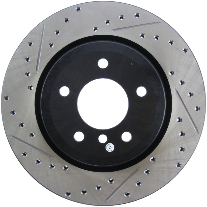 Stoptech 127.34080R FITS:StopTech 06 BMW 330 / 07-09 BMW 335 Slotted & Drilled Right Rear Rotor Brake Rotors Slot & Drilled