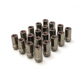 Wheel Mate HR5007TR FITS: Muteki HR50 Open End Lug Nuts Titanium Chrome w/ Red Ring 14x1.50 Lug Nuts