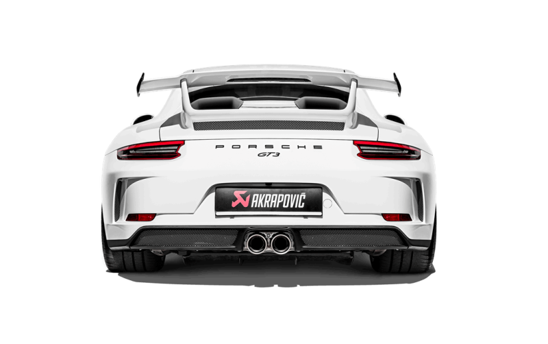 Akrapovic S-PO/TI/8-TP FITS: 2018 Porsche 911 GT3 (991.2) Slip-On Race Line (Titanium) w/Titanium Tail Pipe Set Muffler