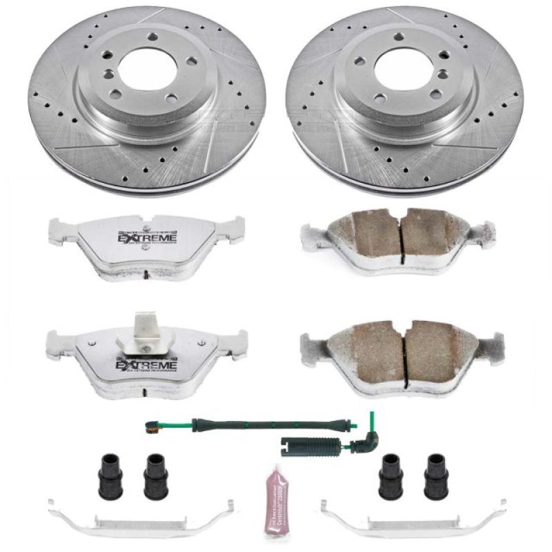 PowerStop K933-26 FITS:Power Stop 01-06 BMW 330Ci Front Z26 Street Warrior Brake Kit Brake Kits Performance D&S