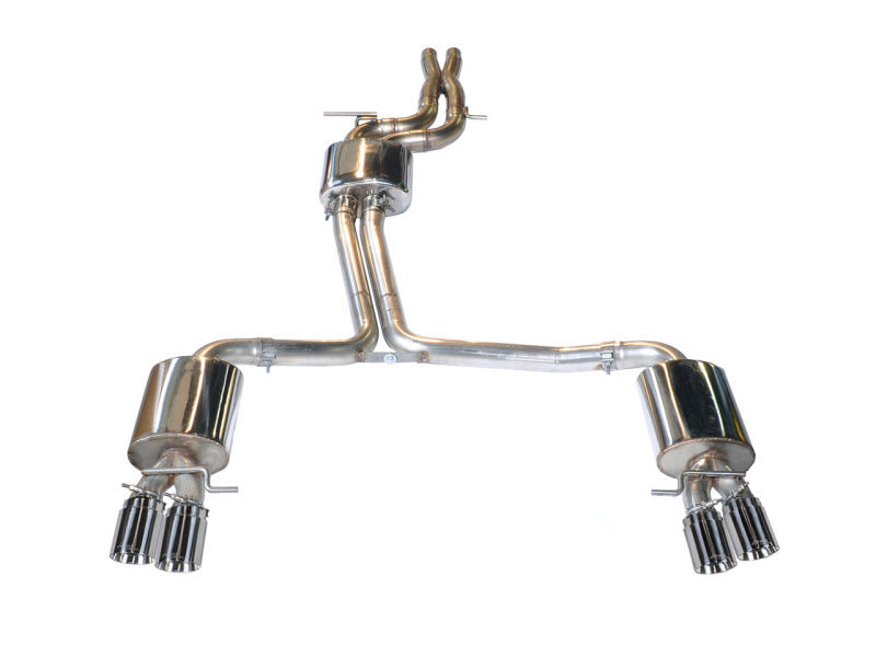 AWE Tuning 3010-42030 FITS: Audi B8.5 S5 3.0T Touring Edition Exhaust System Polished Silver Tips (102mm) Catback