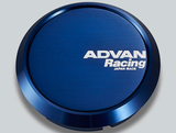 Advan V2081 FITS: 73mm Flat Centercap Blue Anodized Wheel Center Caps