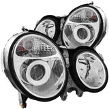 ANZO 121086 FITS: 1999-2002 Mercedes Benz E Class W210 Projector Headlights Chrome Headlights