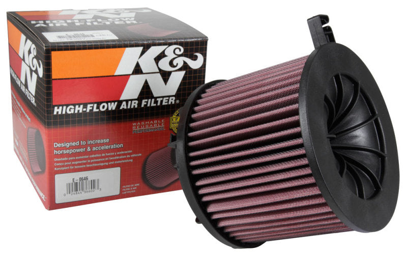 K&N Engineering E-0646 FITS:K&N 15-18 Audi A4 L4-1.4L 18-20 A5/RS5 2021 Q5 F/I Drop In Replacement Air Filter Air Filters Drop In