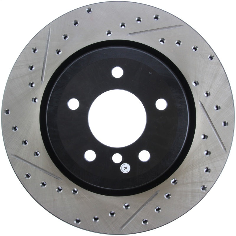 Stoptech 127.34080R FITS:StopTech 06 BMW 330 / 07-09 BMW 335 Slotted & Drilled Right Rear Rotor Brake Rotors Slot & Drilled