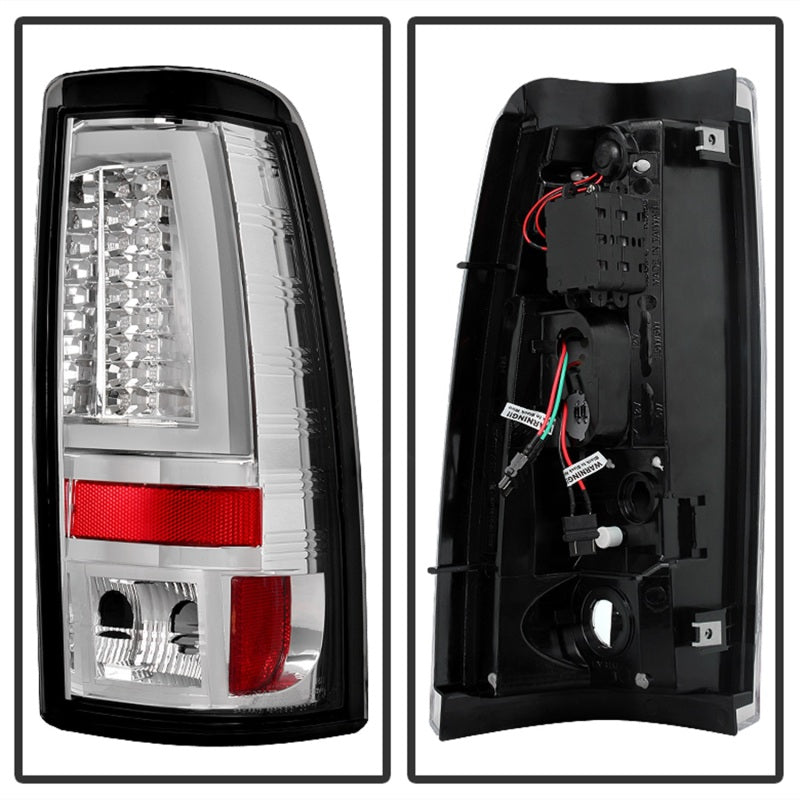SPYDER 5081902 FITS: Chevy Silverado 1500/2500 03-06 Version 2 LED Tail Lights Chrome ALT-YD-CS03V2-LED-C Tail Lights