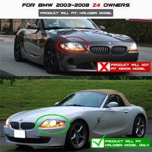 Load image into Gallery viewer, SPYDER 5029072 FITS: BMW Z4 03-08 Projector Headlights Halogen Model Only LED Halo Black PRO-YD-BMWZ403-HL-BK Headlights