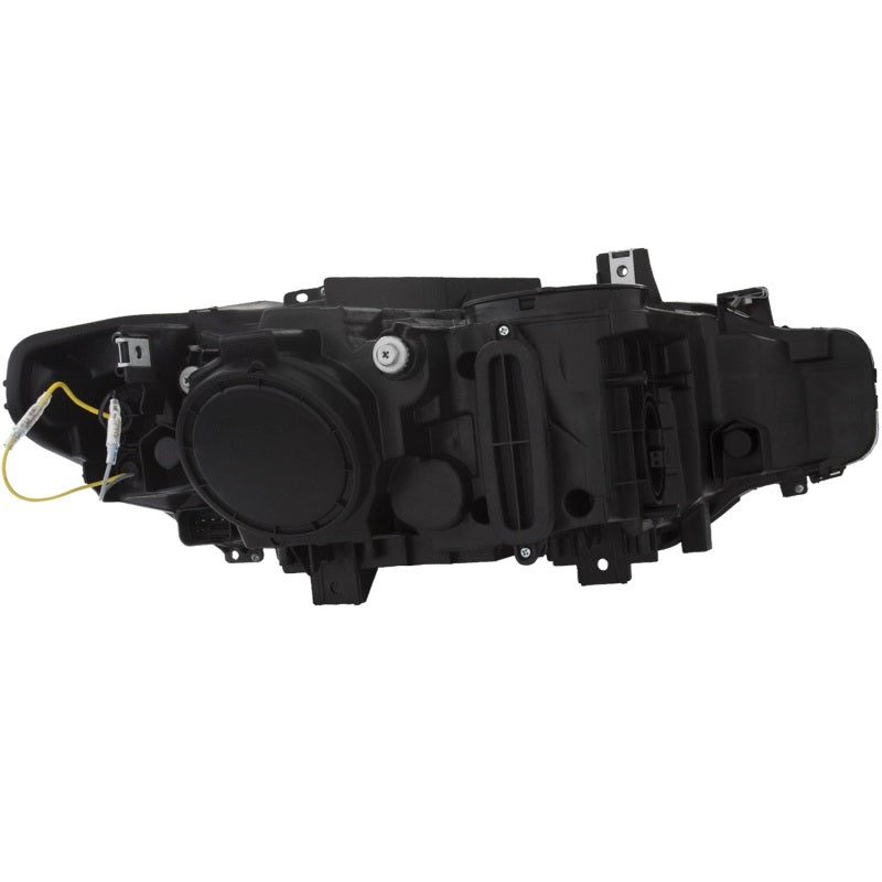 ANZO 121504 FITS: 2012-2015 BMW 3 Series Projector Headlights w/ U-Bar Black Headlights