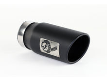 Load image into Gallery viewer, aFe 49T40501-B12 FITS: Power Diesel Exhaust Tip Black- 4 in In x 5 out X 12 in Long Bolt On (Right) Catback