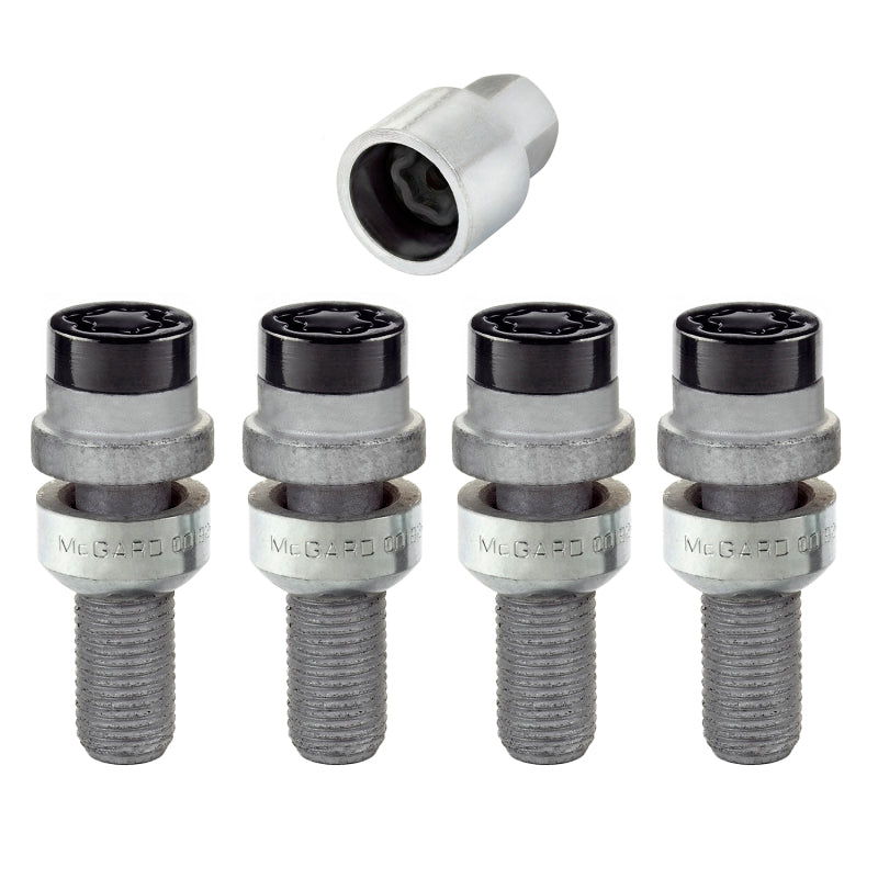 McGard 28320 FITS: Wheel Lock Bolt Set 4pk. (Radius Seat) M14X1.5 / 17mm Hex / 28.2mm Shank Length Black Wheel Bolts