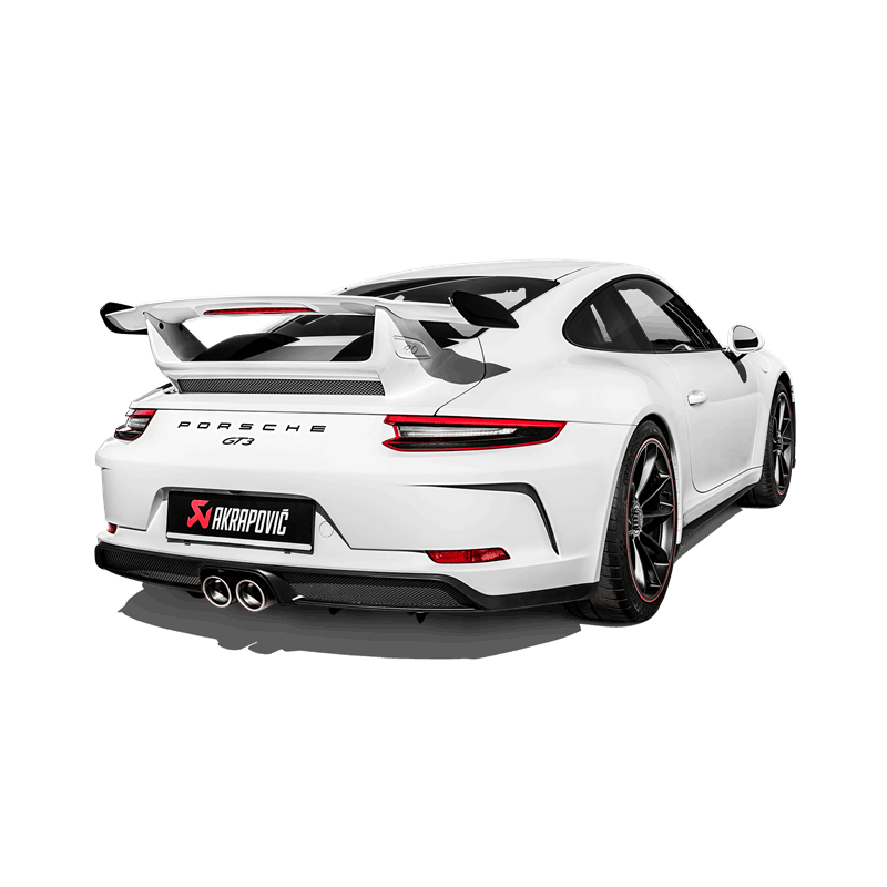 Akrapovic S-PO/TI/8-TP FITS: 2018 Porsche 911 GT3 (991.2) Slip-On Race Line (Titanium) w/Titanium Tail Pipe Set Muffler