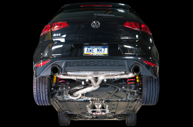 AWE Tuning 3015-33050 FITS: VW MK7 GTI Touring Edition Exhaust Diamond Black Tips Catback