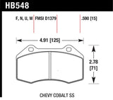Hawk Performance HB548B.510 FITS: -Hawk 08-10 Chevrolet Cobalt / HHR HPS 5.0 Front Brake Pads Brake Pads Performance