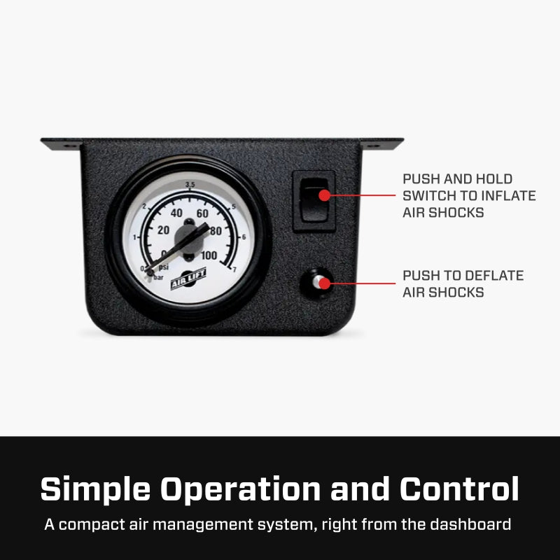 Air Lift 25592 FITS: Load Controller Ii Single Gauge w/ Lps 5 PSI Min. Gauges
