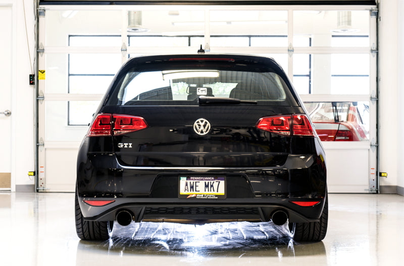 AWE Tuning 3015-33050 FITS: VW MK7 GTI Touring Edition Exhaust Diamond Black Tips Catback