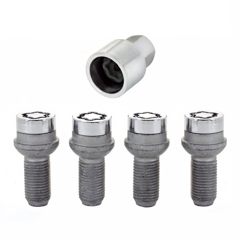 McGard 28174 FITS: Wheel Lock Bolt Set 4pk. (Radius Seat) M14X1.5 / 17mm Hex / 27.0mm Shank Length Chrome Wheel Bolts