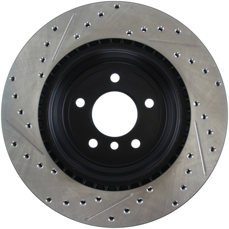 Stoptech 127.34080L FITS:StopTech 06 BMW 330 / 07-09 BMW 335 Slotted & Drilled Left Rear Rotor Brake Rotors Slot & Drilled