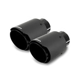 Mishimoto MMEXH-TIP-CFD25BK FITS: Muffler FITS: 2x Carbon Fiber Muffler Tip 2.5in Inlet 3.5in Outlet Black Muffler