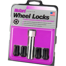 Load image into Gallery viewer, McGard 25357 FITS: Wheel Lock Nut Set 4pk. (Tuner / Cone Seat) M12X1.5 / 13/16 Hex / 1.24in. Length Black Lug Nuts