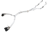 AWE Tuning 3010-43048 FITS: Audi B9 S4 Track Edition Exhaust Non-Resonated (Black 102mm Tips) Catback