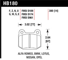 Load image into Gallery viewer, Hawk Performance HB180F.560 FITS: -Hawk 03-06 Evo / 04-09 STi / 03-07 350z Track edition/G35 w/ Brembo HPS Street Rear Brake Pads Brake Pads Performance
