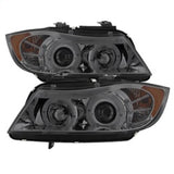 SPYDER 5009029 FITS: BMW E90 3-Series 06-08 (4 dr) Proj LED Halo Amber Reflctr Rplc Bulb Smke PRO-YD-BMWE9005-AM-S Headlights