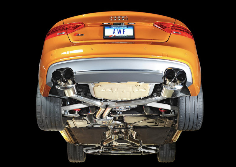 AWE Tuning 3010-43030 FITS: Audi B8.5 S5 3.0T Touring Edition Exhaust System Diamond Black Tips (102mm) Catback