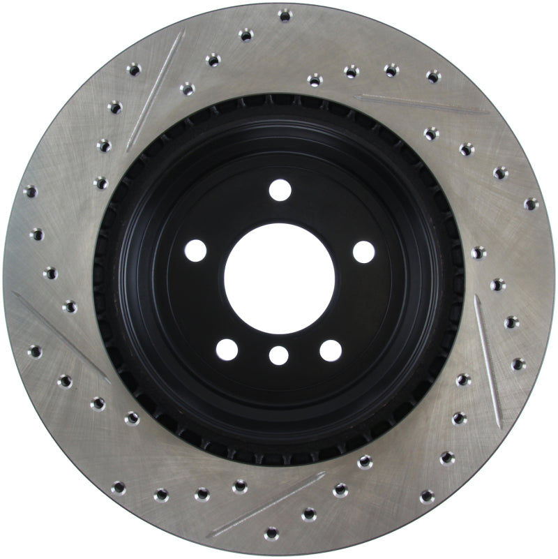 Stoptech 127.34080L FITS:StopTech 06 BMW 330 / 07-09 BMW 335 Slotted & Drilled Left Rear Rotor Brake Rotors Slot & Drilled