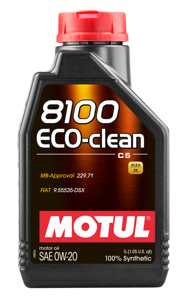 Motul 108813 FITS: 1L Synthetic Engine Oil 8100 Eco-Clean 0W20 Motor Oils