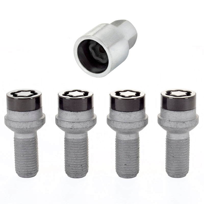 McGard 28318 FITS: Wheel Lock Bolt Set 4pk. (Radius Seat) M14X1.5 / 17mm Hex / 26.7mm Shank Length Black Wheel Bolts