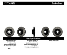Load image into Gallery viewer, Stoptech 127.34093L FITS:StopTech 07-09 BMW 335 (E90/E92/E93) Slotted & Drilled Left Front Rotor Brake Rotors Slot & Drilled