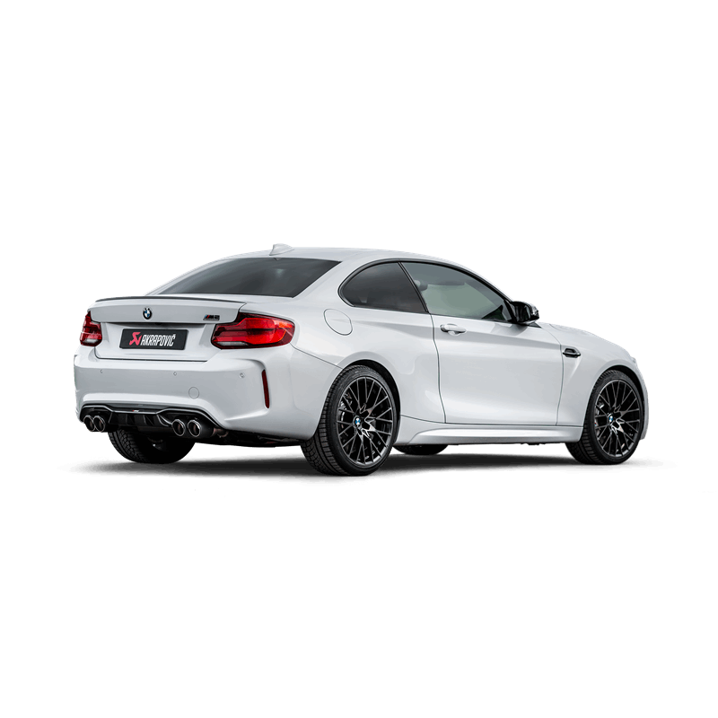 Akrapovic S-BM/T/3H FITS: 2018+ BMW M2 Competition/M2 CS (F87N) Slip-On Line (Titanium) w/Carbon Fiber Tips Muffler