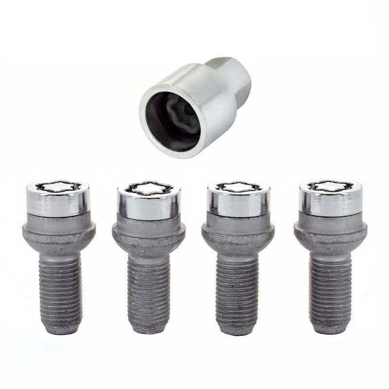 McGard 28174 FITS: Wheel Lock Bolt Set 4pk. (Radius Seat) M14X1.5 / 17mm Hex / 27.0mm Shank Length Chrome Wheel Bolts