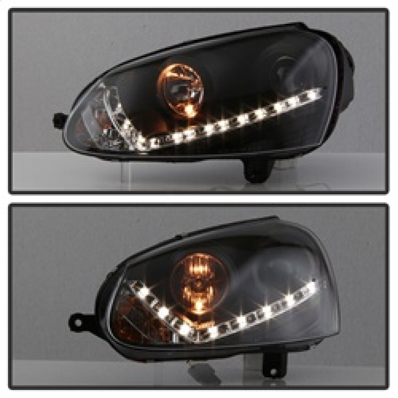 SPYDER 5017529 FITS: Volkswagen GTI 06-09/Jetta 06-09 Xenon/HID Model Only DRL Black PRO-YD-VG06-HID-DRL-BK Headlights