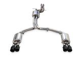 AWE Tuning 3015-43076 FITS: Audi C7.5 A6 3.0T Touring Edition Exhaust Quad Outlet Diamond Black Tips Catback