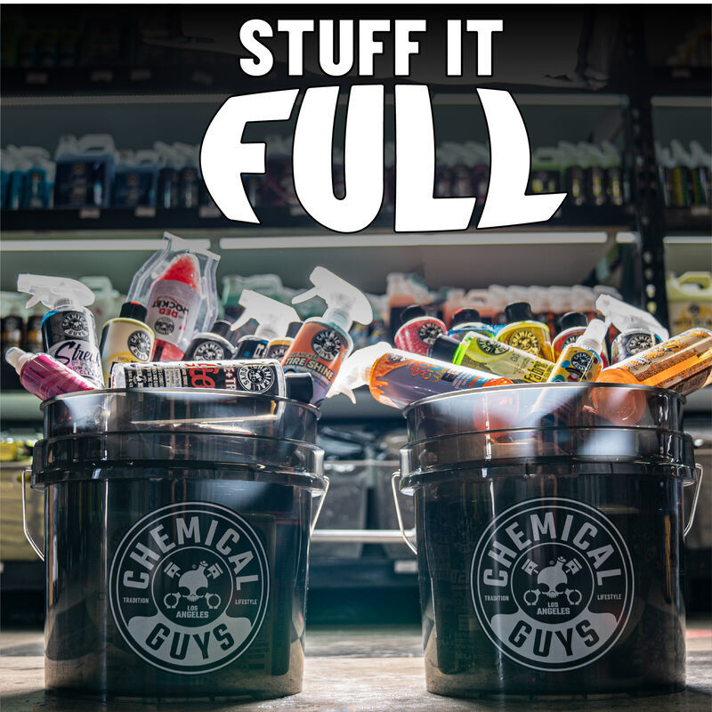 Chemical Guys ACC108 FITS: Heavy Duty Detailing Bucket Smoked Black (4.5 Gal) Wash Buckets