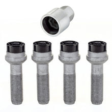 Load image into Gallery viewer, McGard 28317 FITS: Wheel Lock Bolt Set 4pk. (Radius Seat) M14X1.5 / 17mm Hex / 45.0mm Shank Length Black Wheel Bolts
