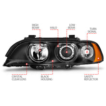 Load image into Gallery viewer, ANZO 121017 FITS: 1997-2001 BMW 5 Series Projector Headlights w/ Halo Black Headlights