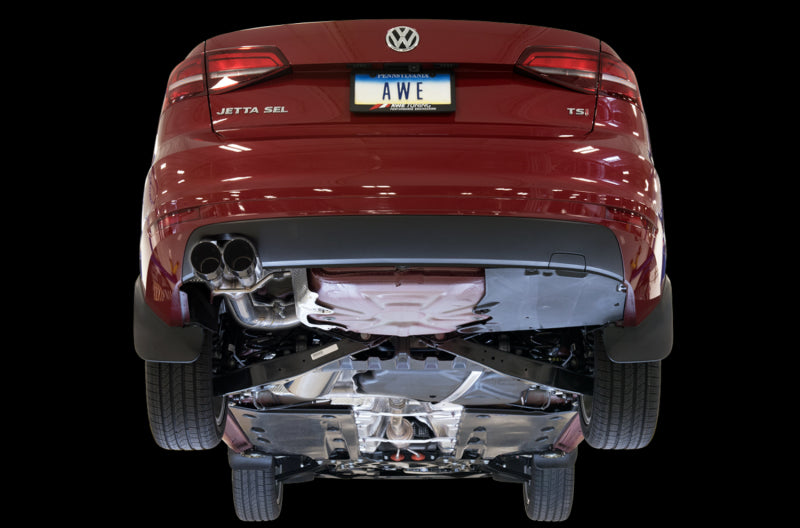 AWE Tuning 3020-23028 FITS: Mk6 GLI 2.0T Mk6 Jetta 1.8T Track Edition Exhaust Diamond Black Tips Catback