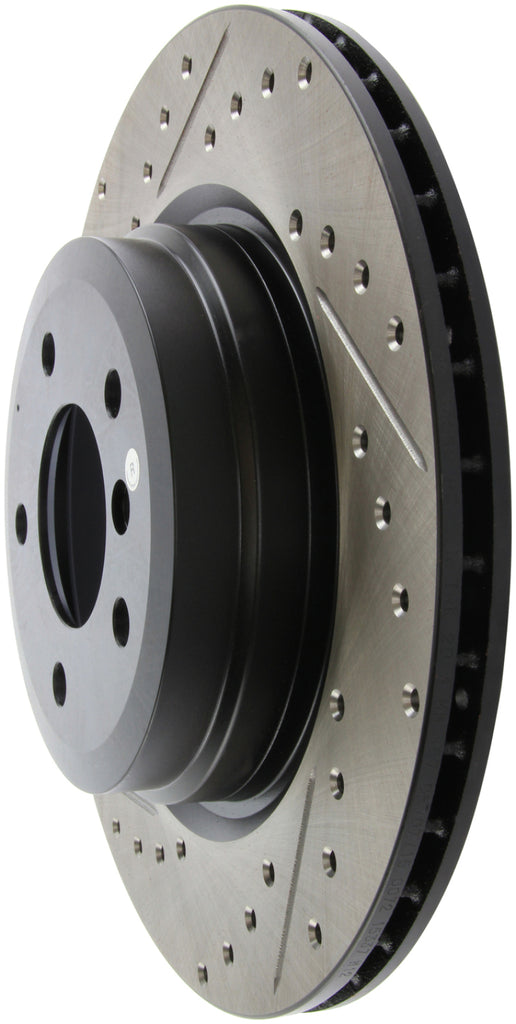 Stoptech 127.34080R FITS:StopTech 06 BMW 330 / 07-09 BMW 335 Slotted & Drilled Right Rear Rotor Brake Rotors Slot & Drilled