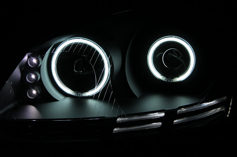 ANZO 121345 FITS: 2006-2009 Volkswagen Rabbit Projector Headlights w/ Halo Black (CCFL) Headlights
