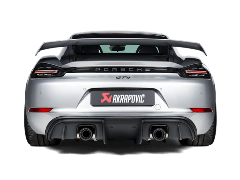Akrapovic S-PO/TI/18/1 FITS: 2020+ Porsche Cayman GT4 (718) Slip-On Race Line (Titanium) (Req Tips / Option 2) Muffler