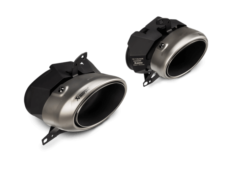 Akrapovic TP-T/S/34 FITS: 20-21 Porsche 911 Turbo/Turbo S (992) Tail Pipe Set (Titanium) Tips