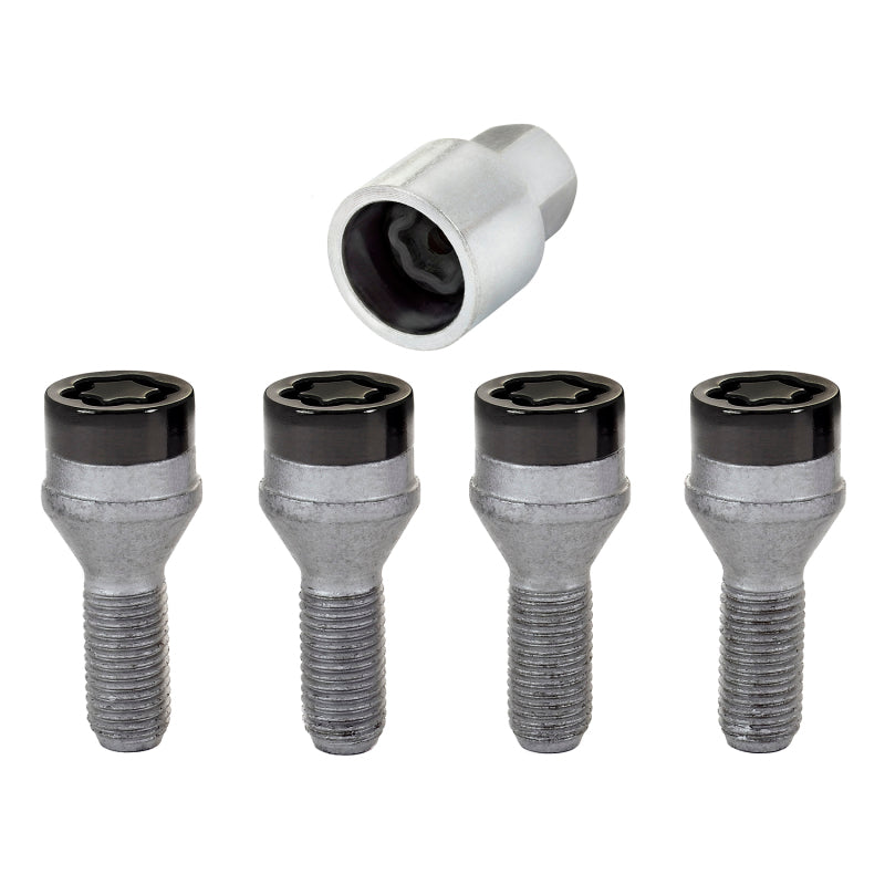McGard 27178 FITS: Wheel Lock Bolt Set 4pk. (Cone Seat) M12X1.5 / 17mm Hex / 25.5mm Shank Length Black Wheel Bolts