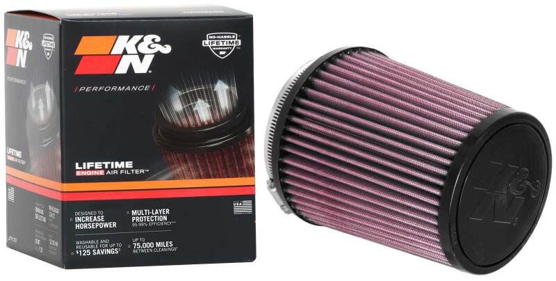 K&N Engineering RU-4550 FITS:K&N Universal Air Filter 4in Flange / 5-3/8in Base / 4-1/2in Top / 6in Height Air Filters Universal Fit