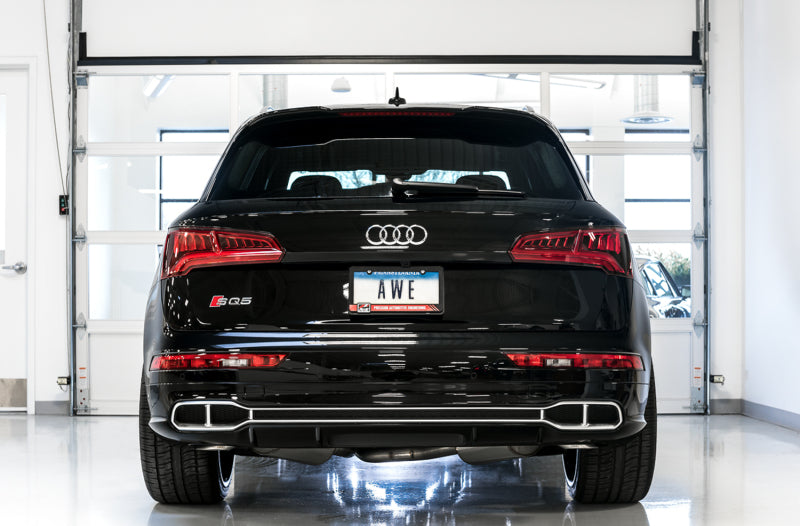 AWE Tuning 3020-31022 FITS: Audi B9 SQ5 Non-Resonated Touring Edition Cat-Back Exhaust No Tips (Turn Downs) Catback