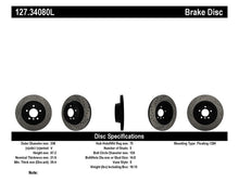 Load image into Gallery viewer, Stoptech 127.34080L FITS:StopTech 06 BMW 330 / 07-09 BMW 335 Slotted & Drilled Left Rear Rotor Brake Rotors Slot & Drilled