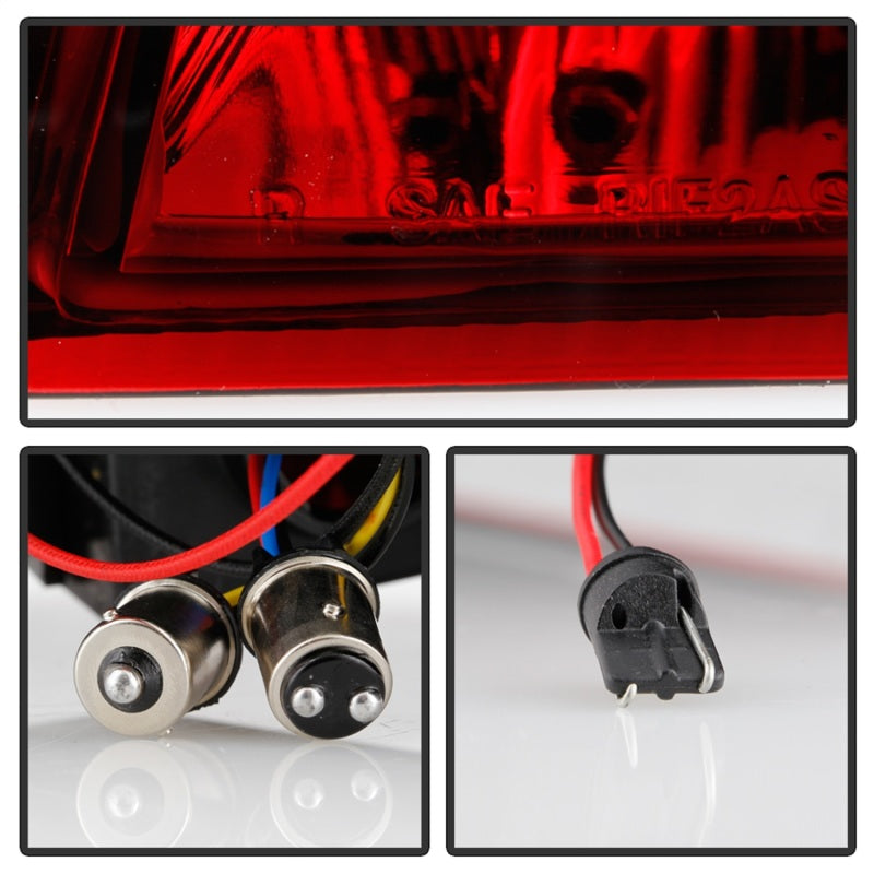 SPYDER 5013132 FITS:Xtune Porsche 911 996 ( Non 4S. Turbo. GT3 ) 99-04 LED Tail Lights Red Clear ALT-ON-P99699-LED-RC Tail Lights