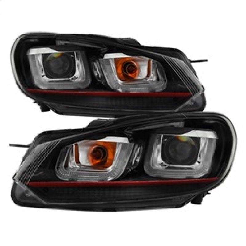 SPYDER 5082046 FITS: Volkswagen Golf / GTI 10-13 Version 3 Projector Headlights Black PRO-YD-VG10V3R-DRL-BK Headlights